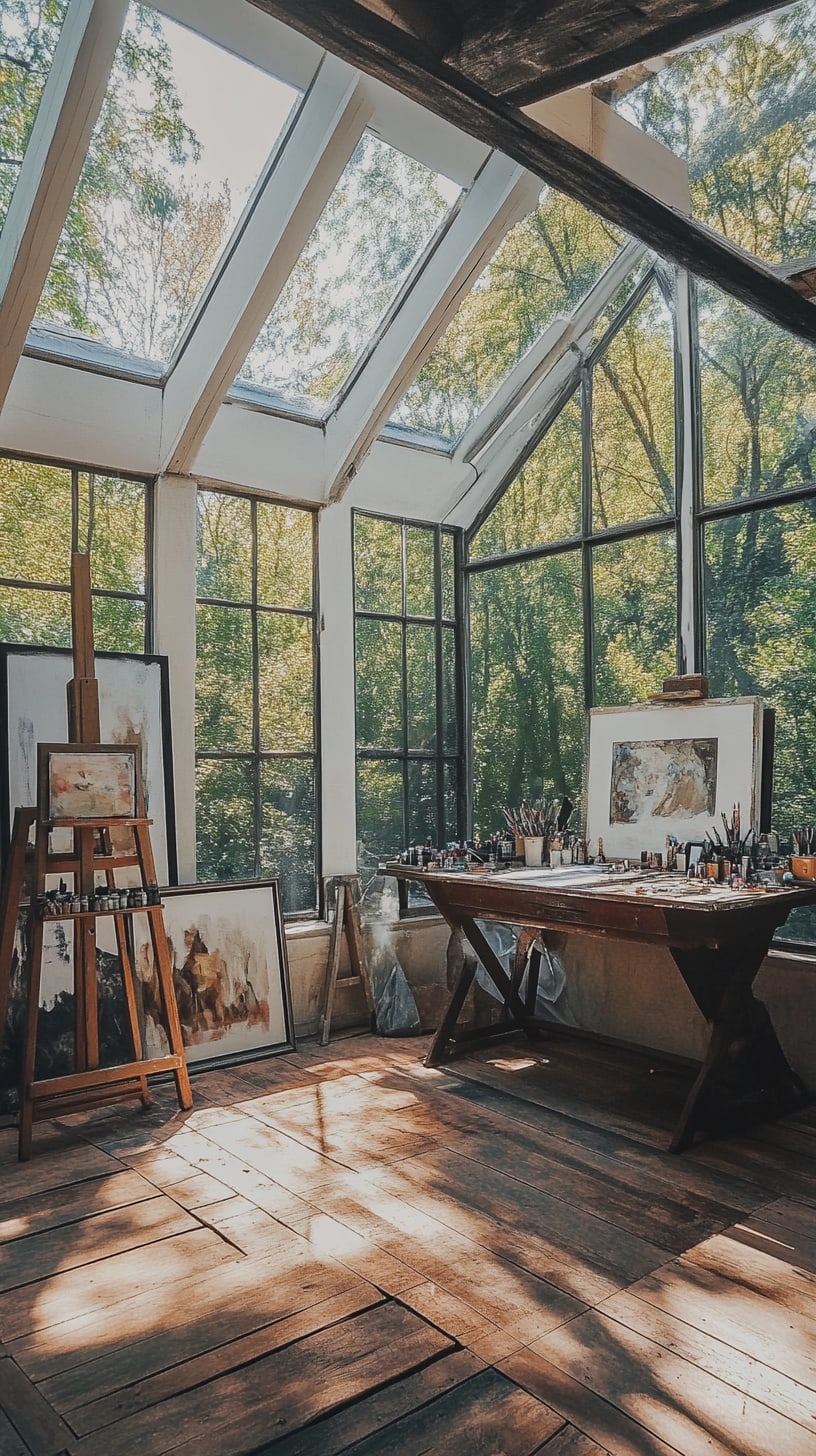 A sunlit artist
