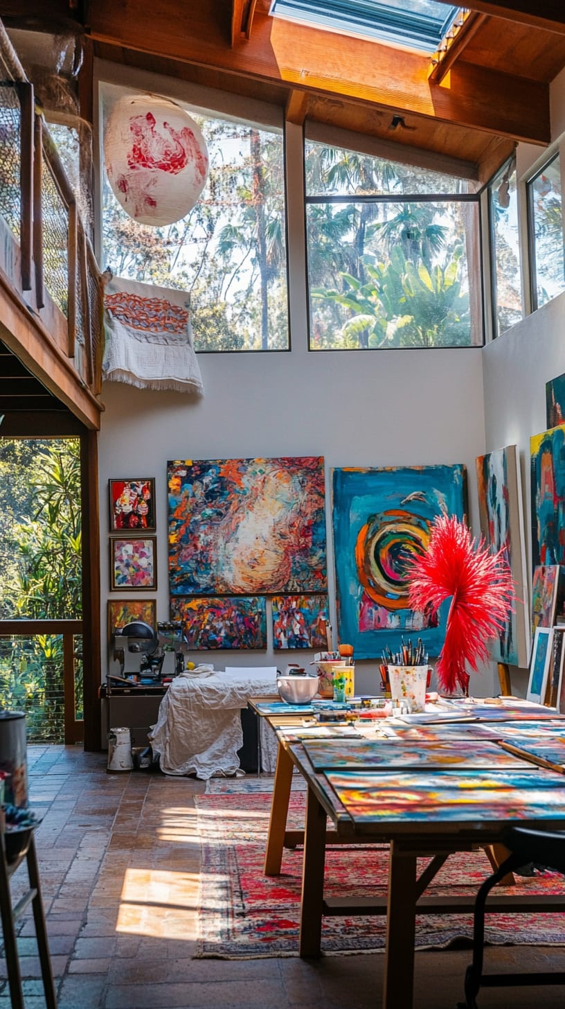 A vibrant artist
