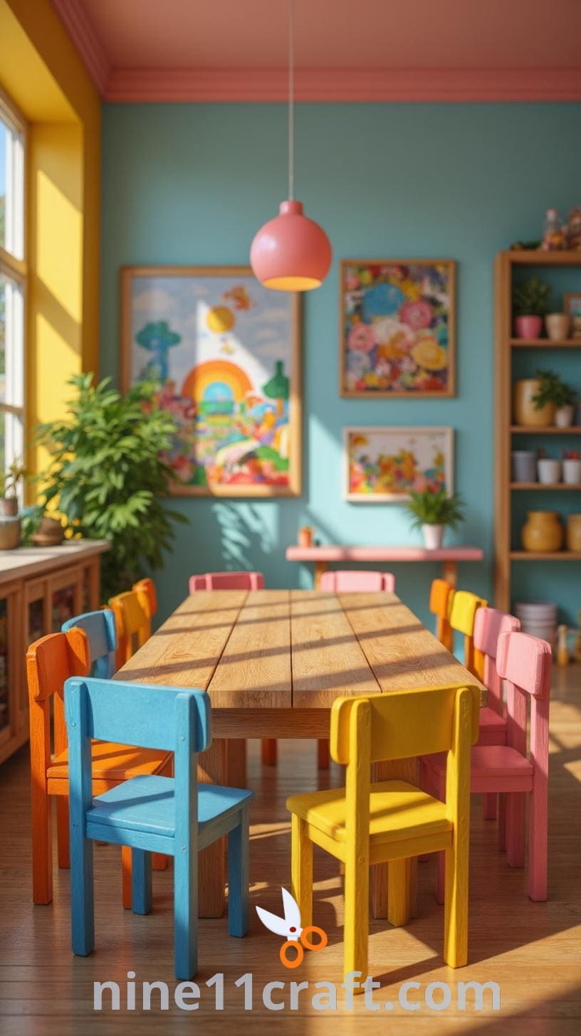 A brightly decorated children
