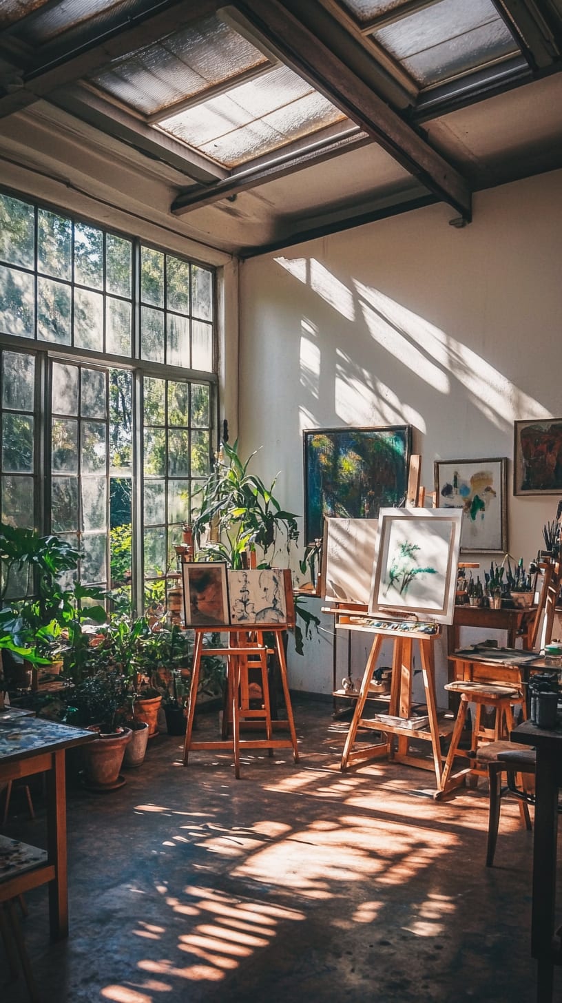 A sunlit artist