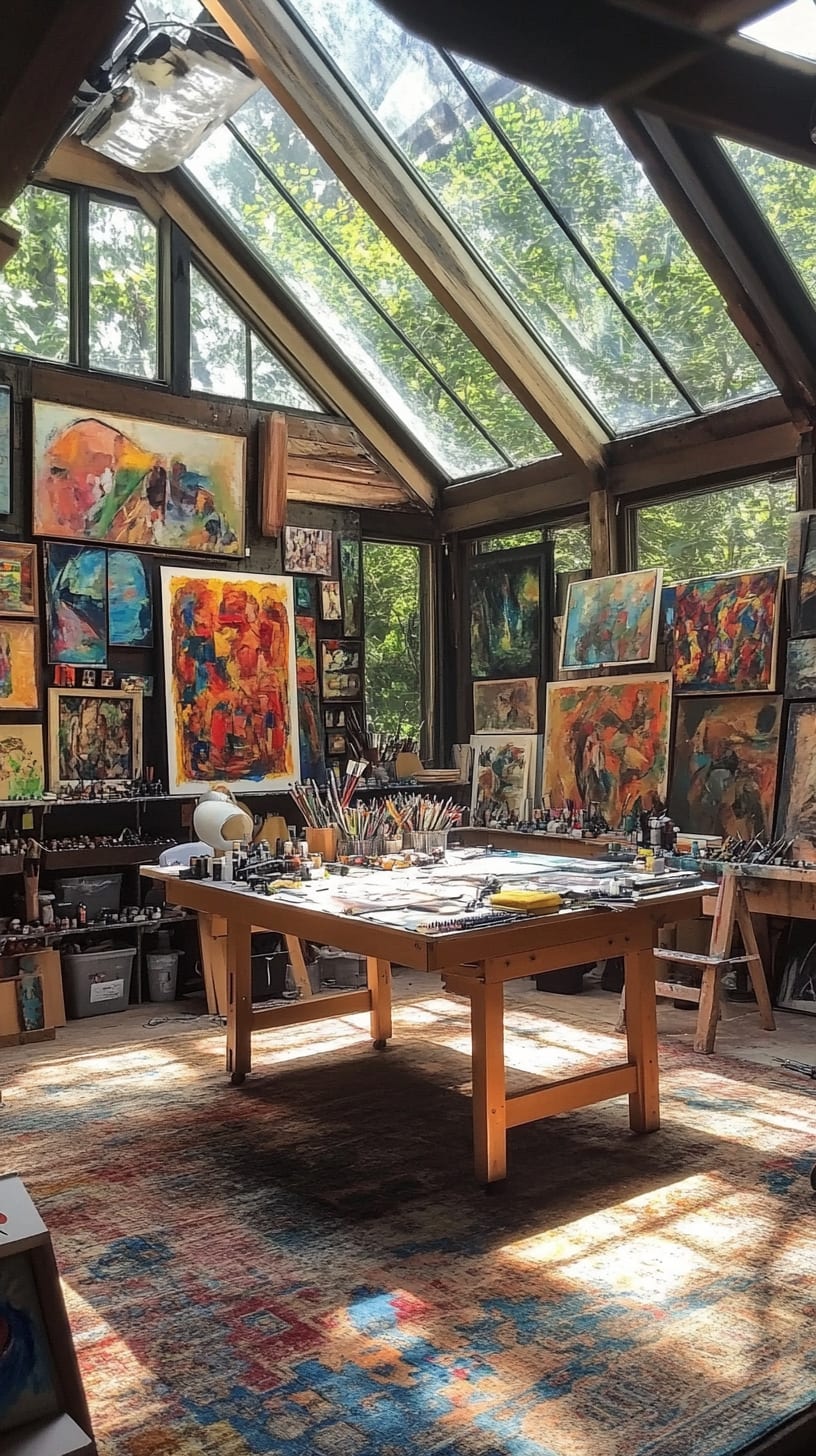A sunlit artist