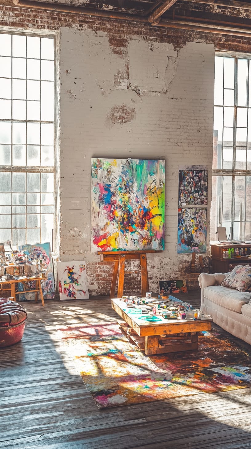 A sunlit artist