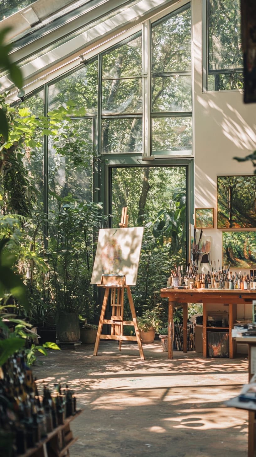 A sunlit artist