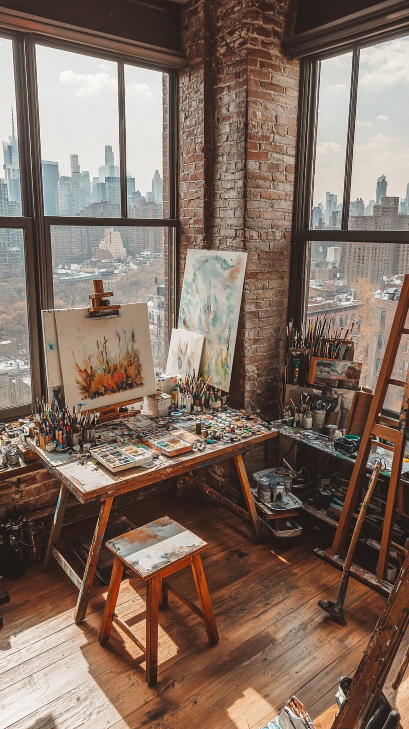 A sunlit artist