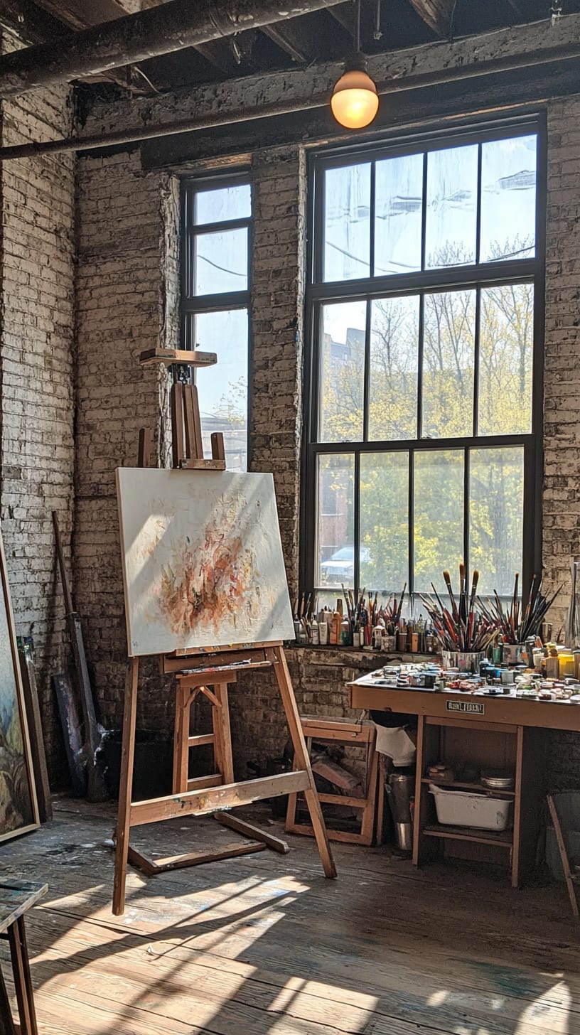 A sunlit artist