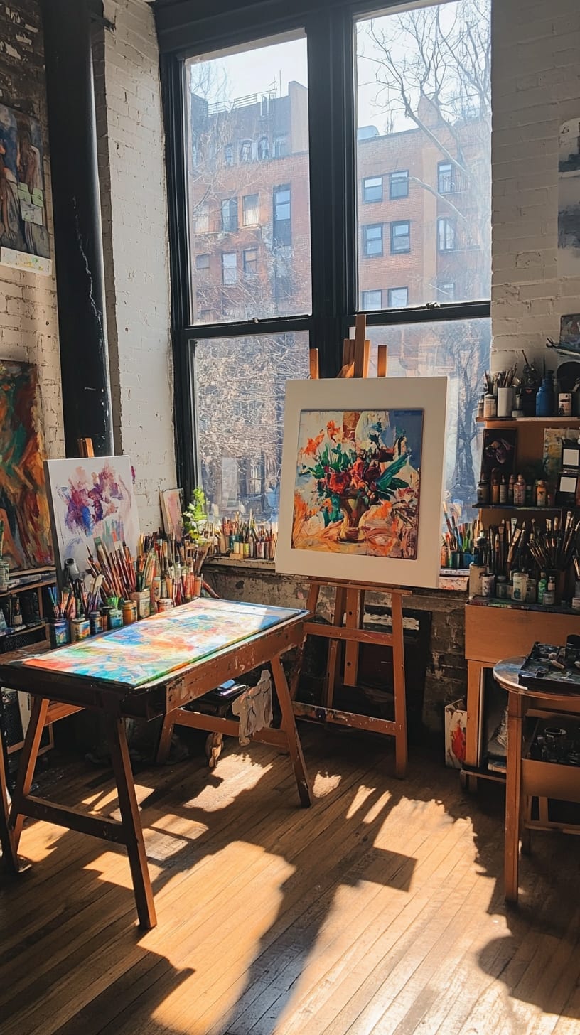 A sunlit artist
