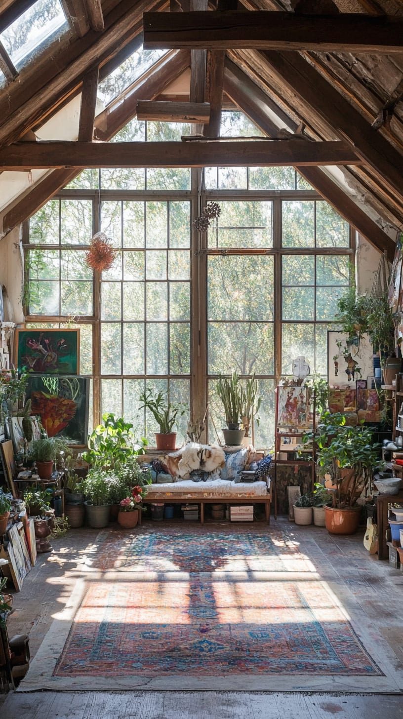A spacious and sunlit artist