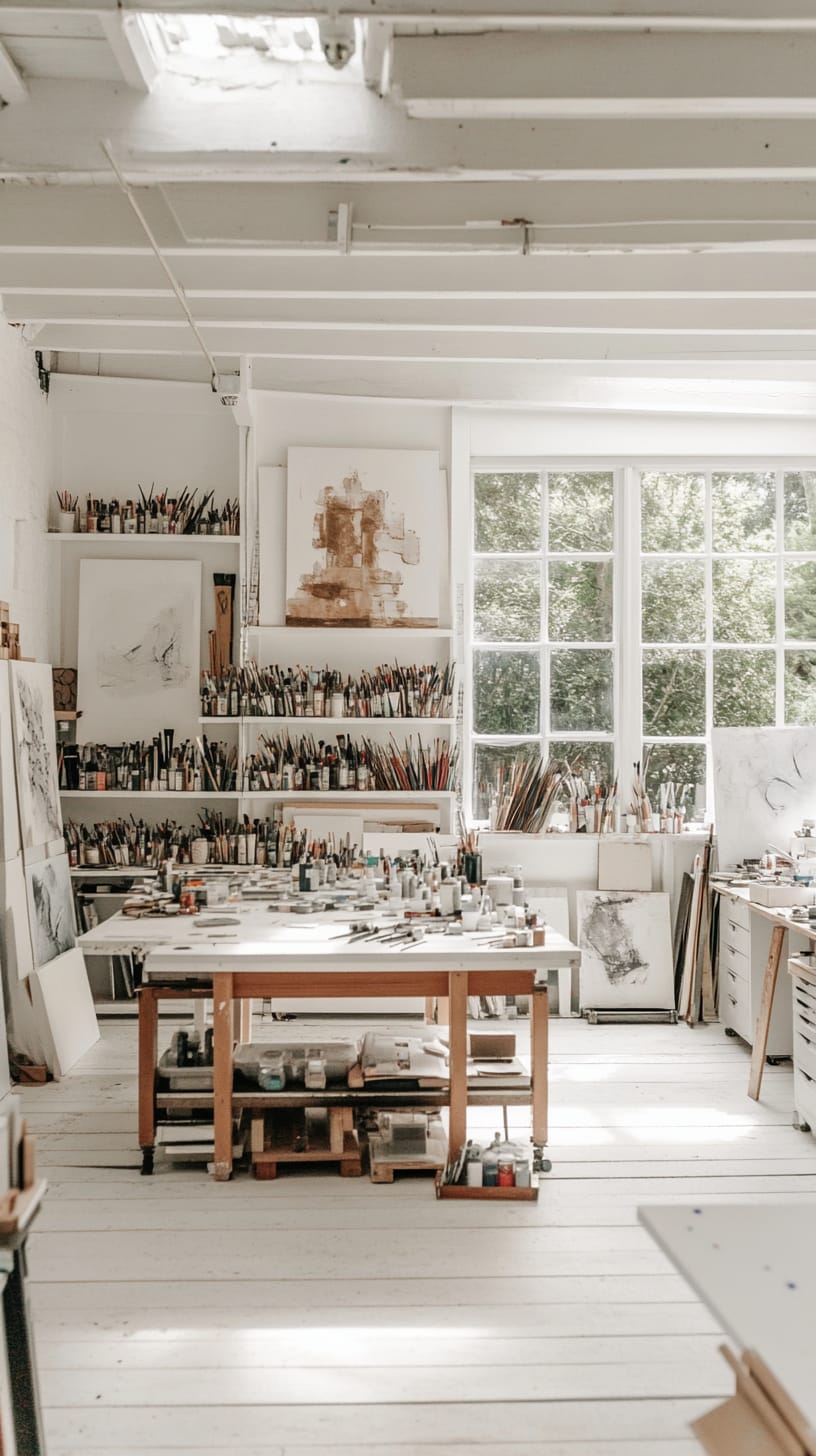A spacious and bright artist